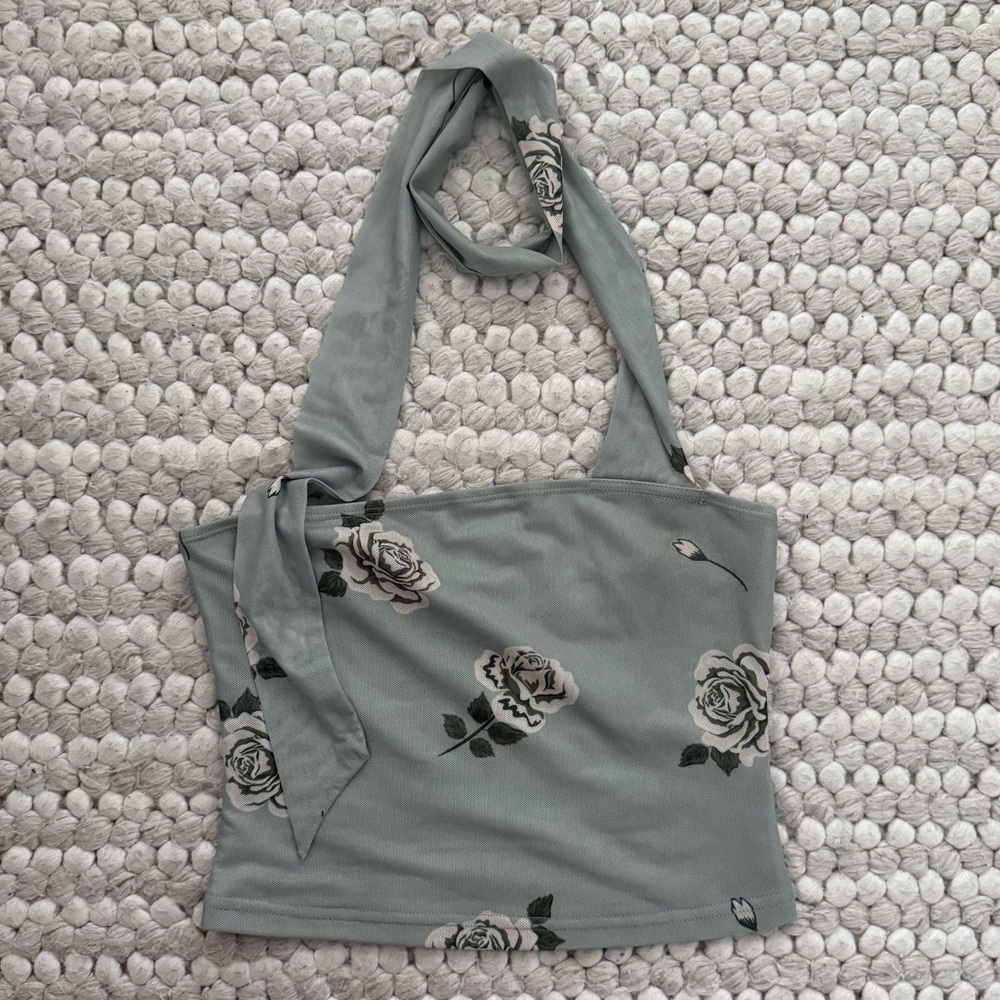Strapless top with scarf attached